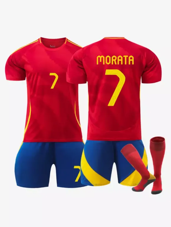 Maillot domicile 3 pièces de l'équipe nationale de football européenne N° 19 LAMINE YAMAL