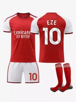 Maillot domicile Arsenal 26/27 n° 7 Saka n° 8 Ødegaard n° 14 Gyökeres ensemble de football junior 3 pièces