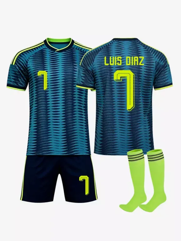 Maillot domicile de l'équipe nationale 2026 n°7 Luis Díaz n°10 James : tenue 3 pièces pour enfants et adultes