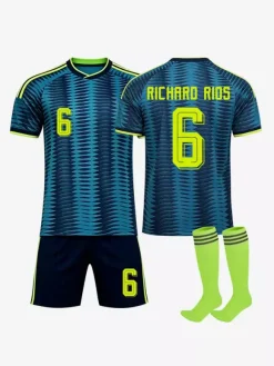 Maillot domicile de l'équipe nationale 2026 n°7 Luis Díaz n°10 James : tenue 3 pièces pour enfants et adultes