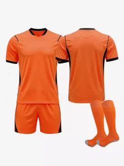Maillot domicile de l'équipe nationale de football des Pays-Bas 2026 ensemble personnalisé 3 pièces pour adultes et enfants