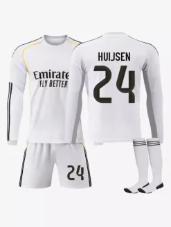 Maillot domicile manches longues 25/26 du club de football n° 10 Mbappé n° 7 Vini. JR ensemble 3 pièces