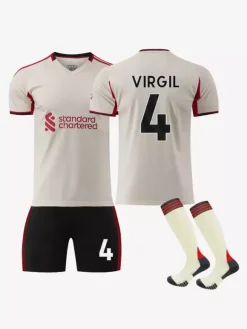 Maillot extérieur 25/26 du club de football n° 7 Wirtz n° 22 Ekitike maillot de football 3 pièces n° 9 Isak pour adultes et enfants