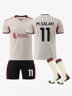 Maillot extérieur 25/26 du club de football n° 7 Wirtz n° 22 Ekitike maillot de football 3 pièces n° 9 Isak pour adultes et enfants