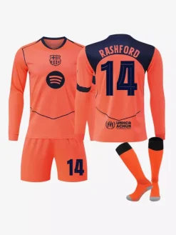 Maillot extérieur à manches longues 3 pièces 25/26 n°10 Lamine Yamal n°14 Rashford Football Club