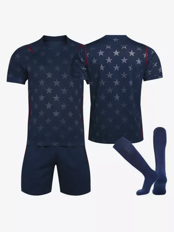 Maillot extérieur américain 2026 personnalisé ensemble 3 pièces pour adultes et enfants