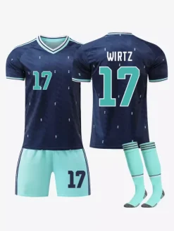 Maillot extérieur de l'Allemagne 2026 n° 17 Wirtz et n° 10 Musiala ensemble 3 pièces pour adultes et enfants