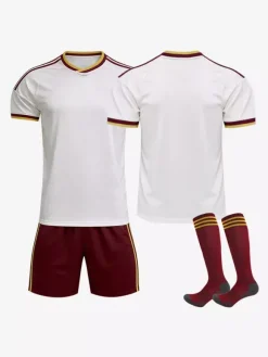 Maillot extérieur de l'équipe d'Espagne de football 2026 ensemble 3 pièces tenue de football personnalisée pour adultes et enfants
