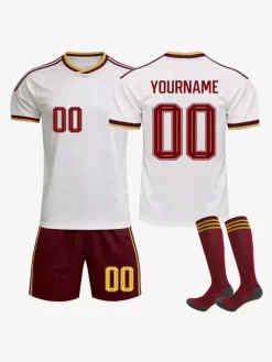 Maillot extérieur de l'équipe d'Espagne de football 2026 ensemble 3 pièces tenue de football personnalisée pour adultes et enfants