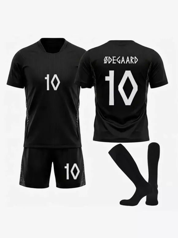Maillot extérieur de l'équipe nationale de Norvège 2026 n° 9 Erlend Haaland ensemble 3 pièces vêtements de sport pour tournoi
