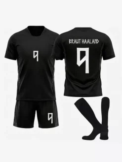 Maillot extérieur de l'équipe nationale de Norvège 2026 n° 9 Erlend Haaland ensemble 3 pièces vêtements de sport pour tournoi
