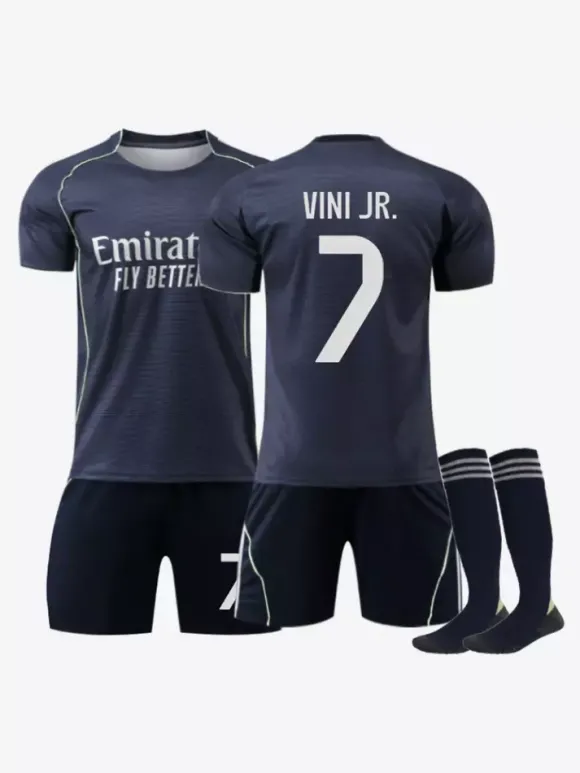 Maillot extérieur du club de football 25/26 n° 10 Mbappé n° 11 Rodrigo Ensemble 3 pièces
