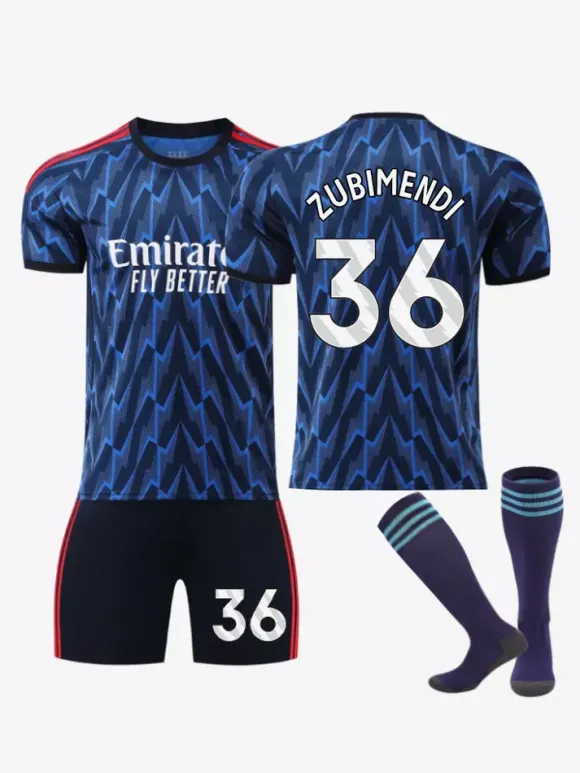 Maillot extérieur du club de football 25/26 numéro 7 Saka numéro 41 Rice ensemble d'uniformes de football pour adultes et enfants