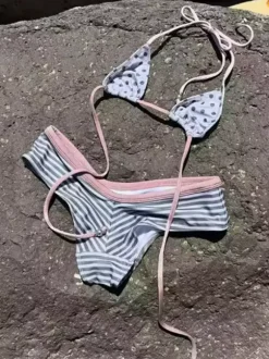 Maillot de bain bikini pour femme bleu été plage maillots de bain