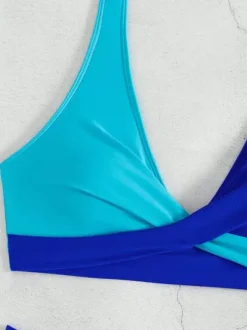 Maillot de bain bikini rose à lacets pour femme maillot de bain sexy d'été