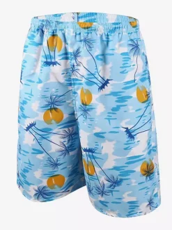 Maillot de bain pour homme à séchage rapide grande taille imprimé tropical short de plage