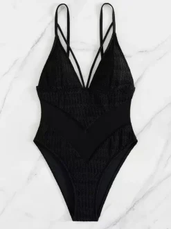 Maillot de bain une pièce sexy avec découpes et col en V pour femme 2026