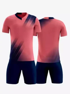 Maillot de football adulte col en V manches courtes vêtements de sport d'entraînement d'équipe de football personnalisés