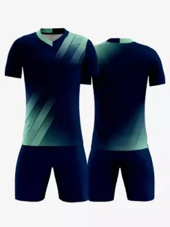 Maillot de football adulte col en V manches courtes vêtements de sport d'entraînement d'équipe de football personnalisés