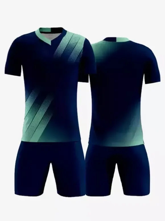 Maillot de football adulte col en V manches courtes vêtements de sport d'entraînement d'équipe de football personnalisés