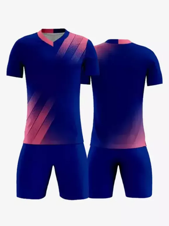 Maillot de football adulte col en V manches courtes vêtements de sport d'entraînement d'équipe de football personnalisés