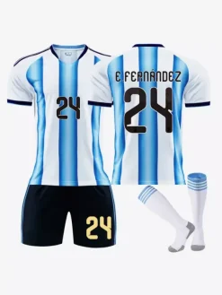 Maillot de Football Argentine Domicile 2026 Ensemble Maillot 3 Pièces Manches Courtes N°9 Álvarez