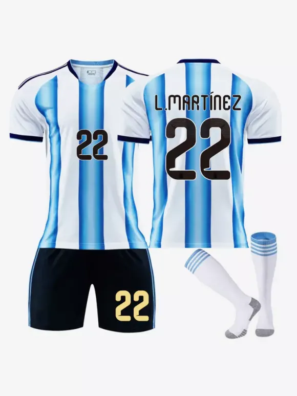 Maillot de Football Argentine Domicile 2026 Ensemble Maillot 3 Pièces Manches Courtes N°9 Álvarez