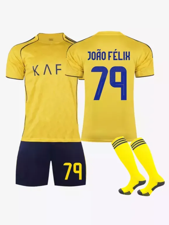 Maillot de football domicile 25/26 n° 7 Ronaldo ensemble 3 pièces pour adultes et enfants