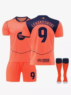 Maillot de football 3e équipe n° 9 Lewandowski n° 10 Yamal 25/26 pour enfants et adultes