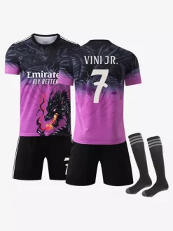 Maillot de football homme motif dragon BELLINGHAM MBAPPÉ ensemble 3 pièces