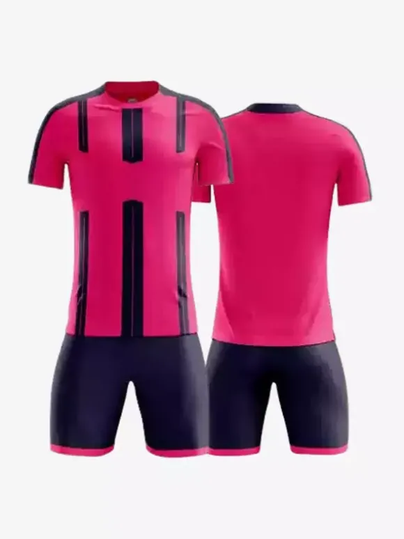 Maillot de football personnalisé à manches courtes et rayures pour homme