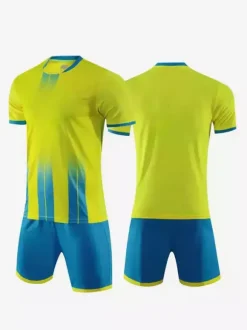 Maillot de football personnalisé à rayures et col en V pour homme