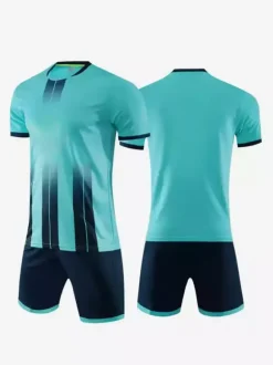 Maillot de football personnalisé à rayures et col en V pour homme