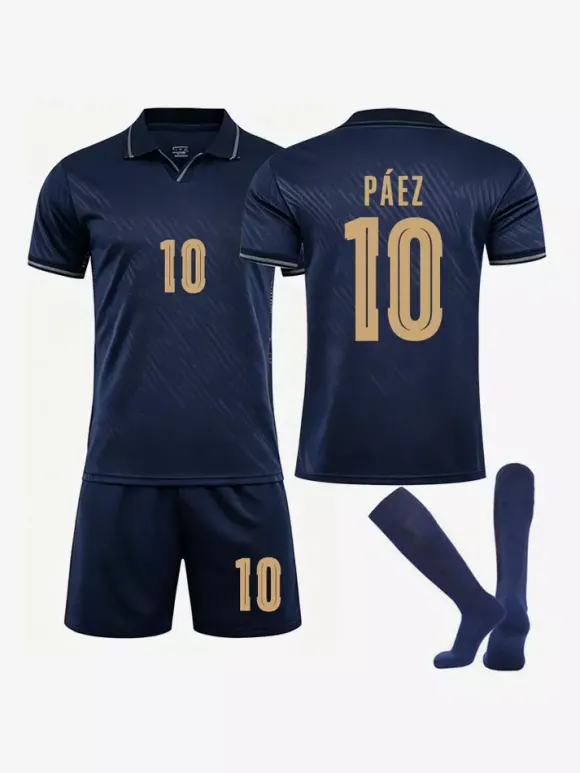 Maillot de football 3 pièces noir à manches courtes extérieur 2026 n° 23 Caicedo équipe nationale d'Équateur pour adultes et enfants.