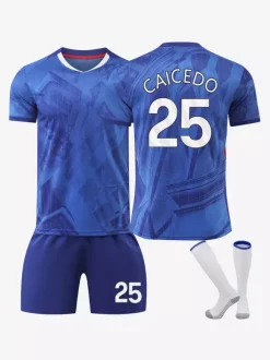 Maillot de football 3 pièces pour homme modèle 25/26 numéro 10 Palmer numéro 25 Caicedo