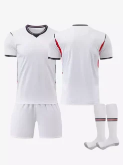 Maillot domicile de l'équipe d'Angleterre de football 2026 ensemble personnalisé 3 pièces pour adultes et enfants