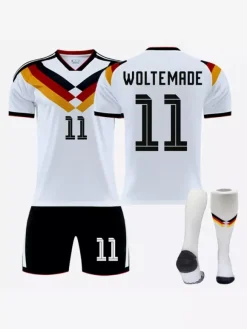 Maillot domicile de l'équipe d'Allemagne de football n°6 KIMMICH n°17 WIRTZ 2026 ensemble 3 pièces pour adultes et enfants