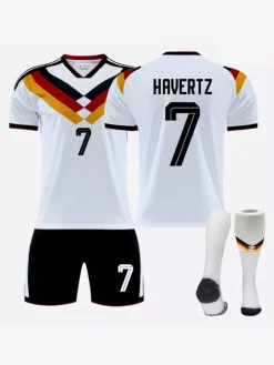 Maillot domicile de l'équipe d'Allemagne de football n°6 KIMMICH n°17 WIRTZ 2026 ensemble 3 pièces pour adultes et enfants