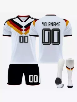 Maillot domicile de l'équipe d'Allemagne de football 2026 ensemble personnalisé 3 pièces pour adultes et enfants
