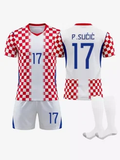 Maillot domicile de l'équipe de Croatie 2026 à damier 3 pièces