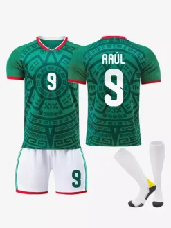 Maillot domicile de l'équipe nationale 2026 numéro 9 Raúl manches courtes vêtements de sport pour adultes et enfants