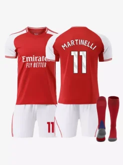 Maillot domicile du club de football 25/26 n° 7 Saka n° 41 Rice ensemble 3 pièces pour adultes et enfants