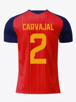Maillot domicile Espagne 2026 manches courtes grandes tailles n° 19 Yamal n° 20 Pedri n° 16 Rodri