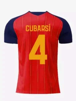 Maillot domicile Espagne 2026 manches courtes grandes tailles n° 19 Yamal n° 20 Pedri n° 16 Rodri