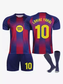 Maillot domicile Yamal n° 10 25/26 ensemble de 3 pièces uniforme de football Raphinha n° 11