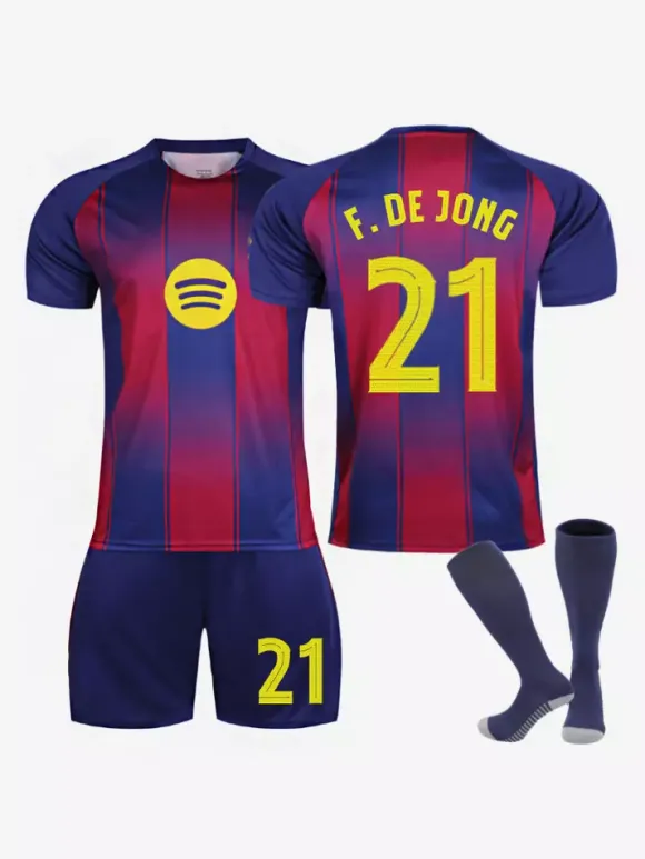 Maillot domicile Yamal n° 10 25/26 ensemble de 3 pièces uniforme de football Raphinha n° 11