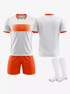 Maillot extérieur des Pays-Bas 2026 personnalisé ensemble 3 pièces orange et blanc pour adultes et enfants