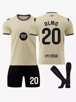 Maillot extérieur du club de football 25/26 n° 9 Lewandowski n° 10 Lamin Yamal ensemble 3 pièces