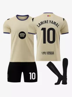 Maillot extérieur du club de football 25/26 n° 9 Lewandowski n° 10 Lamin Yamal ensemble 3 pièces