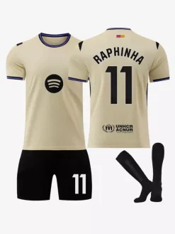 Maillot extérieur du club de football 25/26 n° 9 Lewandowski n° 10 Lamin Yamal ensemble 3 pièces